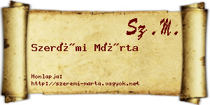 Szerémi Márta névjegykártya